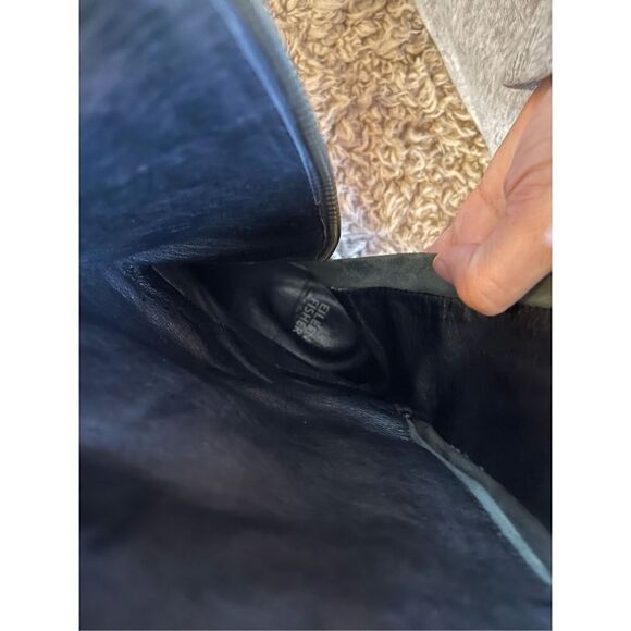 Eileen fisher black leather‎ moto mid calf boots size 6.5 - Picture 2 of 6